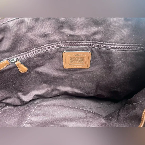 Coach Burgundy and Brown Tote Bag - Picture 12 of 12